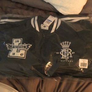 LRG “L that lives” varsity bomber jacket